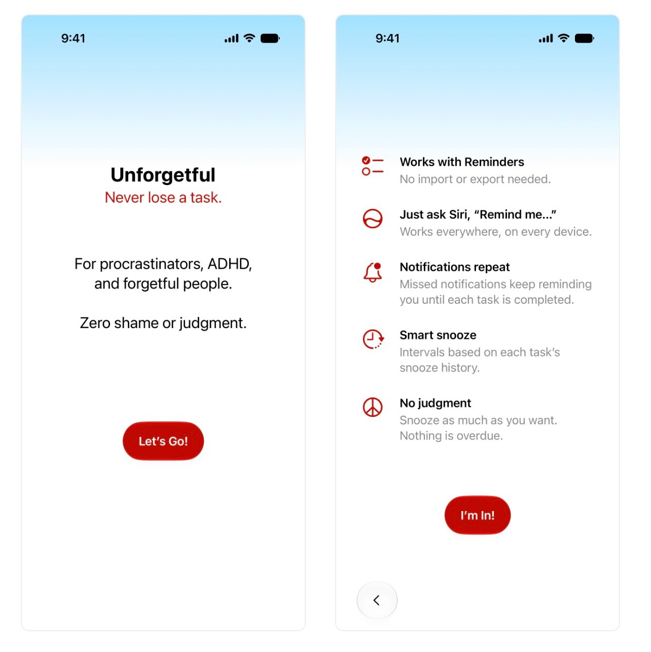 Unforgetful is a new reminders app for people who can’t stop hitting snooze
